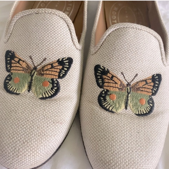 Stubbs and Wootton Butterfly Embroidered Loafers - Picture 3 of 9